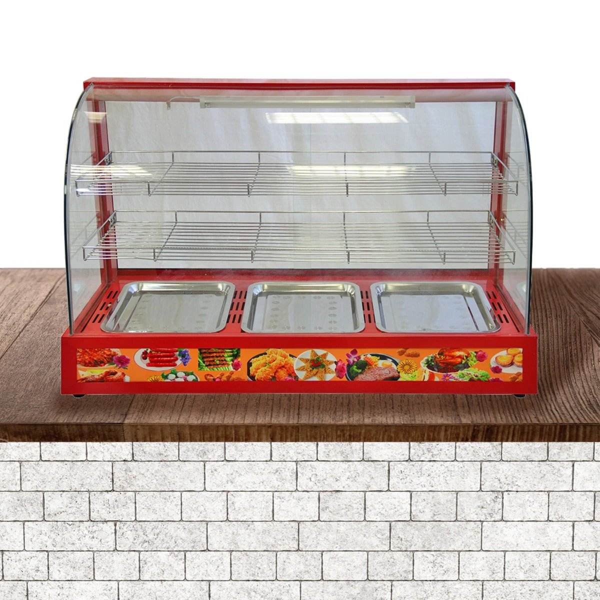 KuKoo 90cm Wide Glass Food Warmer by Monster Shop