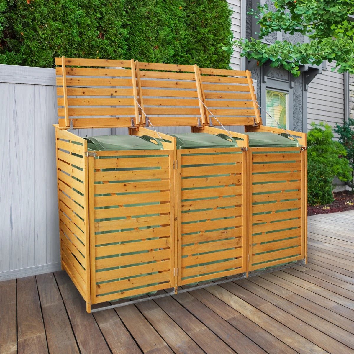 Triple Wheelie Bin Storage by Monster Shop