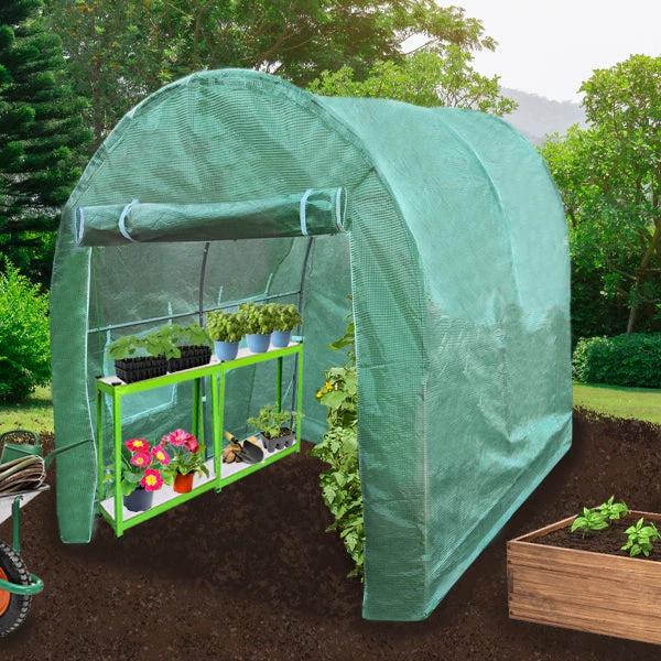 Monster Shop GreenGrow Polytunnel 19mm 3m x 2m Racking Garden - Uncategorized Greenhouse