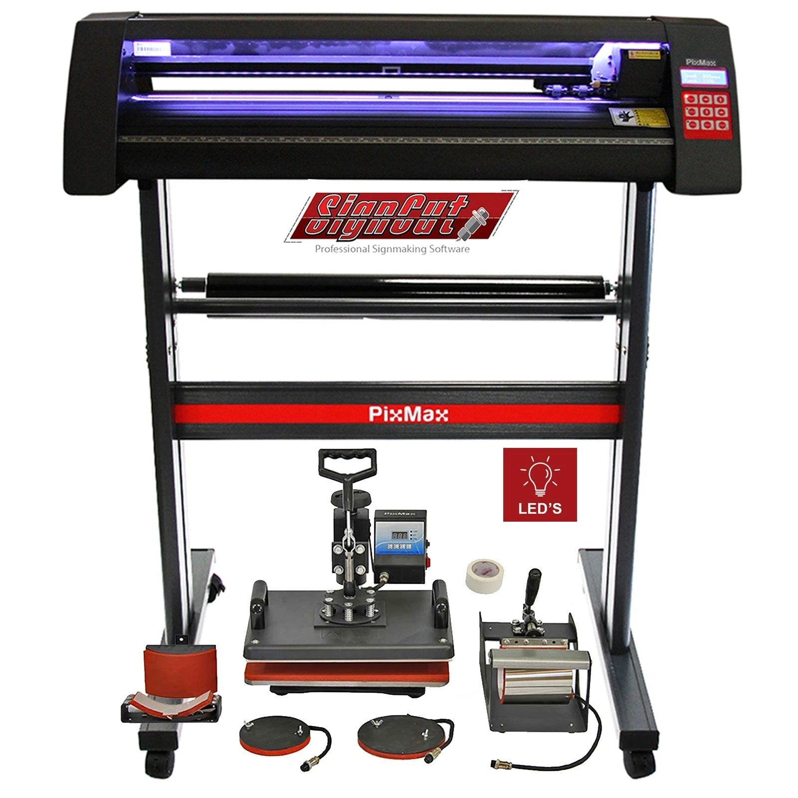 Vinyl Cutter LED, 5 in 1 Heat Press & Signcut Pro - Monster Shop - Home Symphony