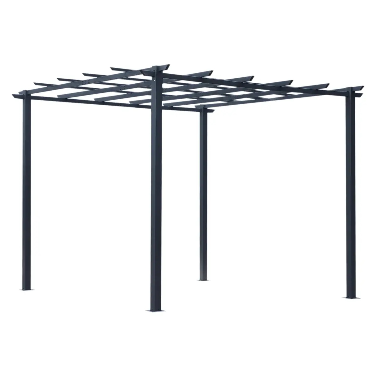 Outsunny Outsunny 3x3 m Metal Pergola, 300Lx300Wx230H cm-Black - Gazebos