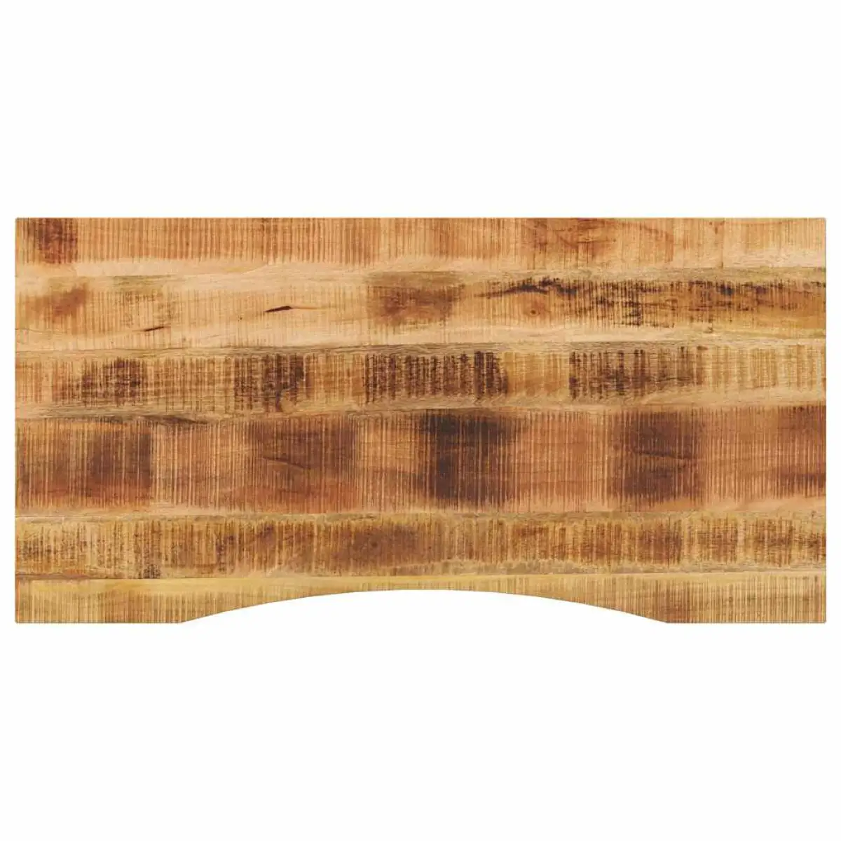 vidaXL vidaXL Desk Top with Curve 110x60x2.5 cm Solid Wood Rough Mango - Desk