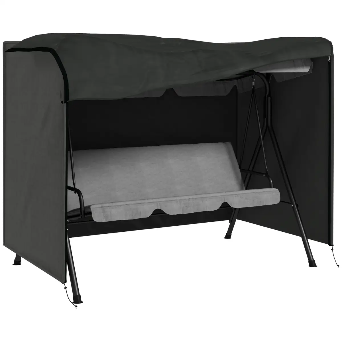 Outsunny Outsunny Large Outdoor Swing Chair Cover Garden Furniture Protector 164cm Grey - Hammocks