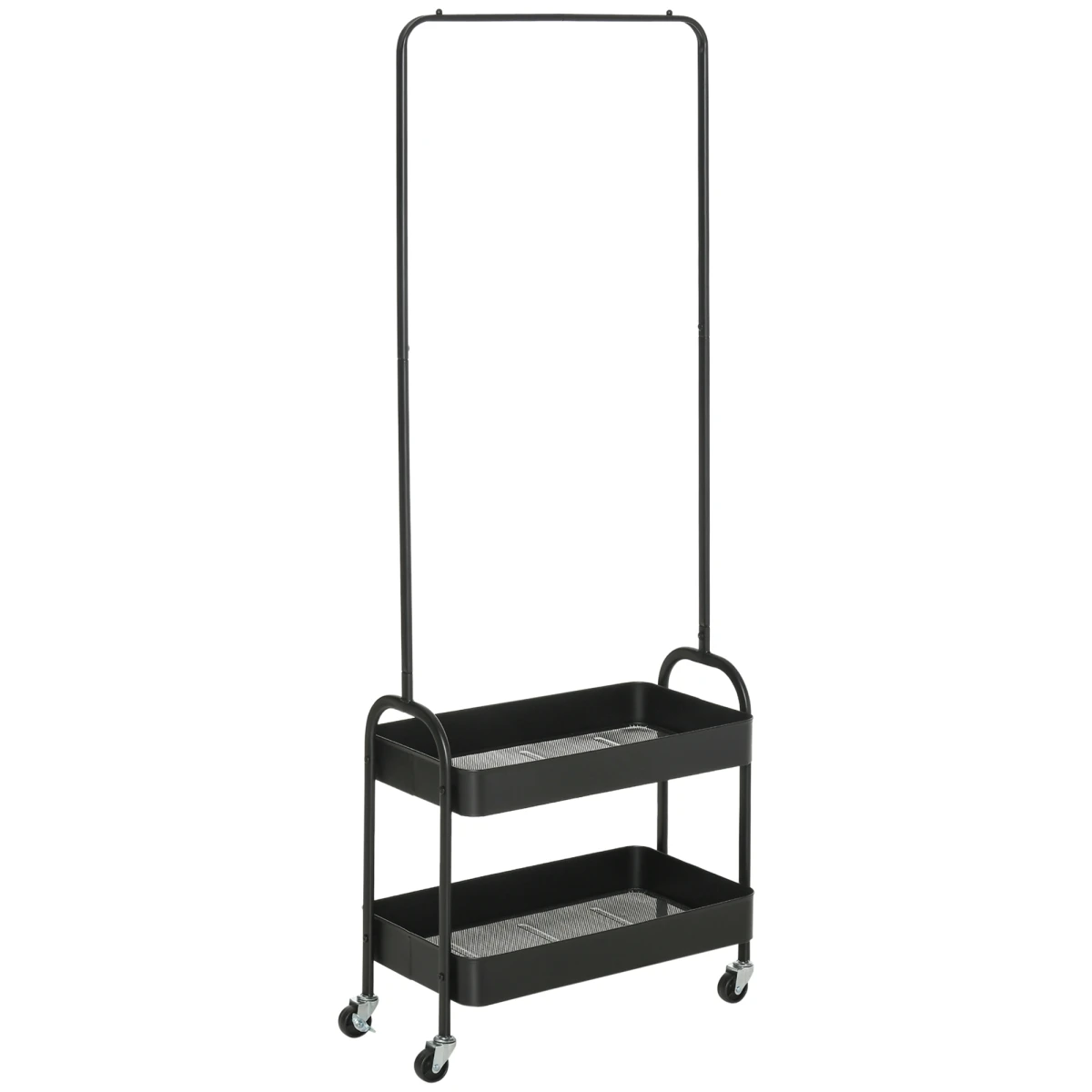 HOMCOM Metal Clothes Rack 37.3cm On Wheels For Small Spaces by Homcom
