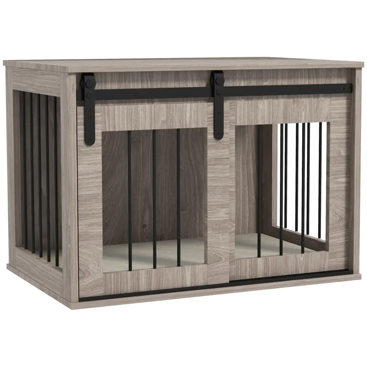 PawHut PawHut Dog Crate Furniture with Removable Cushion, for Medium Dogs - Brown - Dog Crate