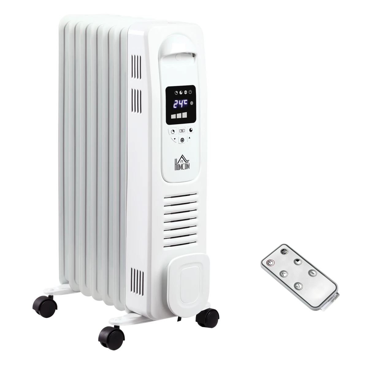 Homecom Oil Radiator 7-Fin LED Display Home Use by HOMCOM