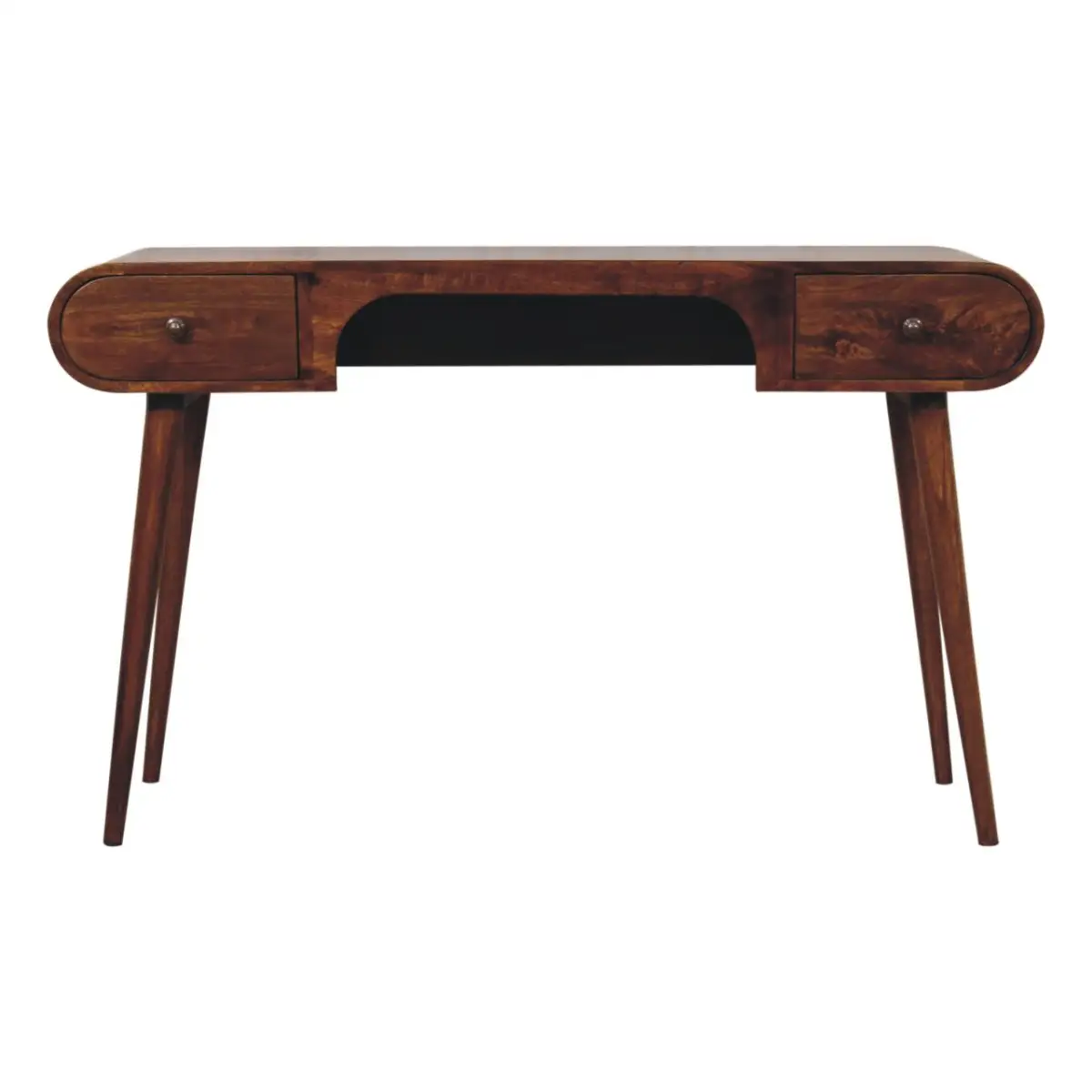 Artisan Furniture Artisan Furniture Solid Wood Chestnut London Arch Writing Desk, 2 Drawers, Brown - Desk