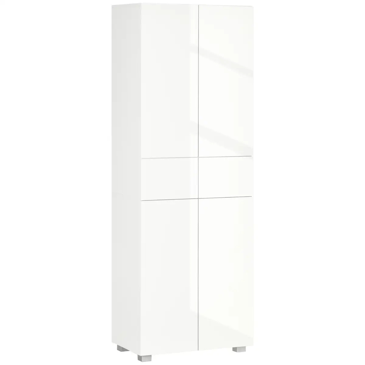 Unbranded 4-Door Kitchen Cupboard Freestanding Storage Cabinet w/ Shelves & Drawers White - Display Cabinet