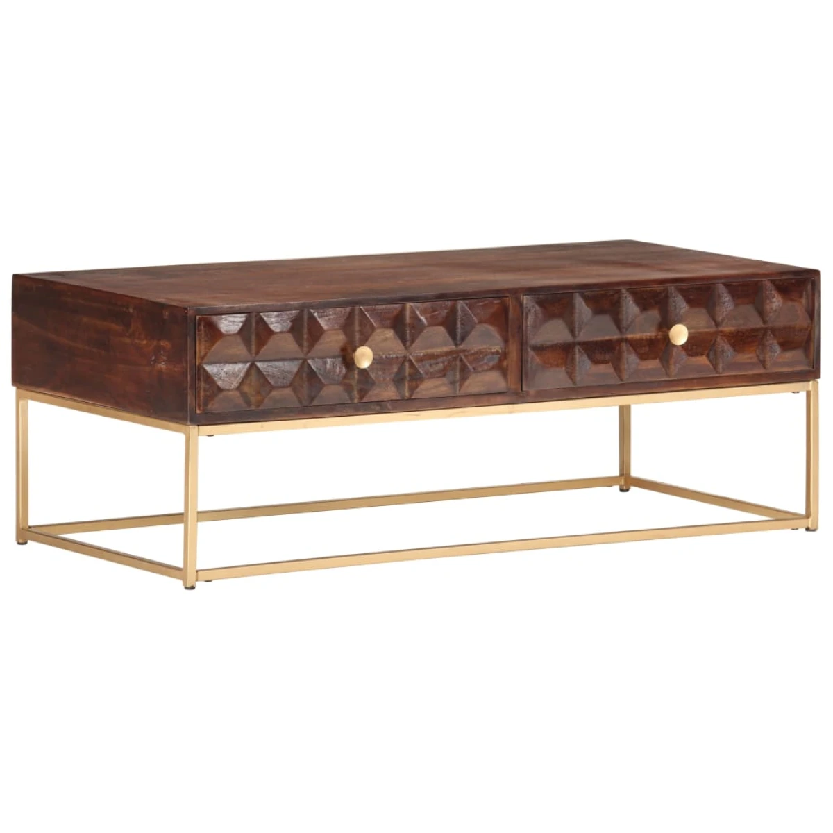 VidaXL Coffee Table 112x50x40 Solid Mango Wood by vidaXL