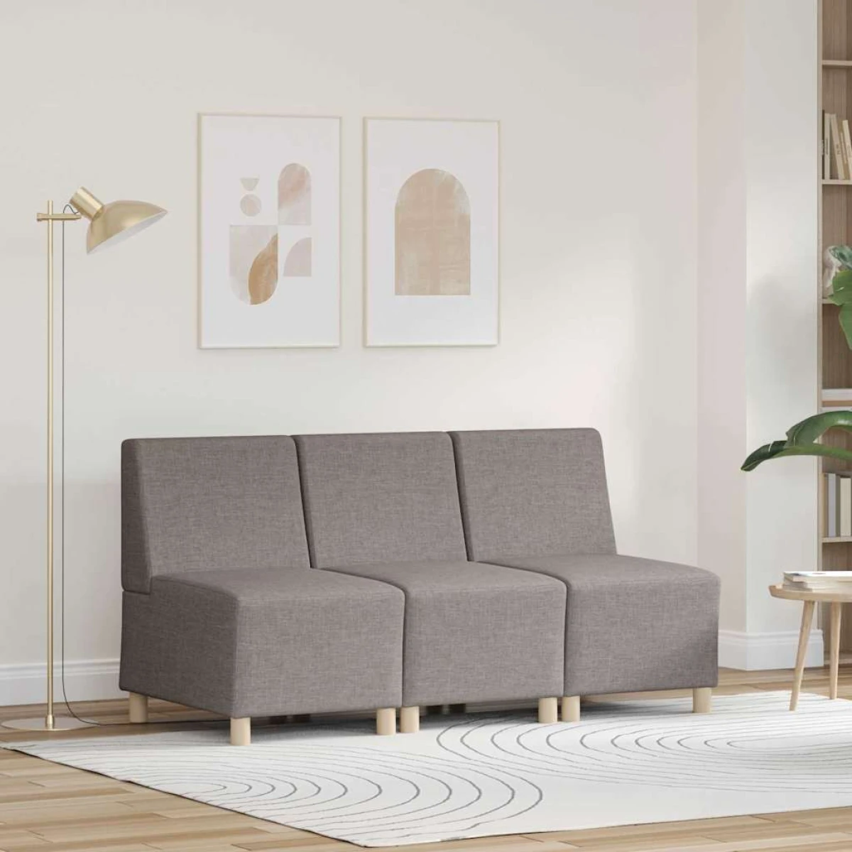 vidaXL Modular Sofa 55x74x82 cm Armless Taupe Living Room by vidaXL