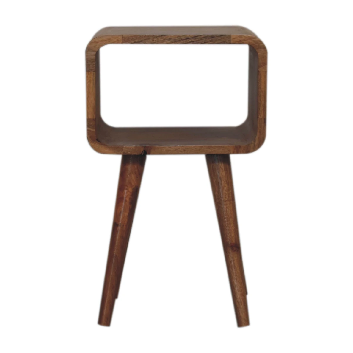 Artisan Mini Bedside Table Curved Open Mango Wood by Artisan Furniture