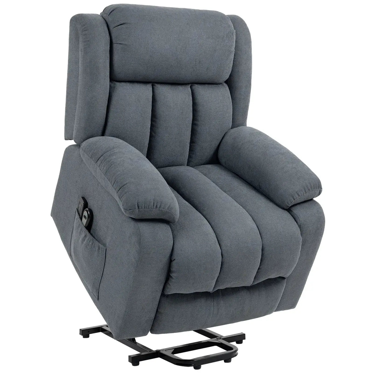 HOMCOM Power Lift Recliner Chair with Vibration Massage, Lift Chair for Elderly with Footrest, Remote, Side Pocket, Grey - from HOMCOM