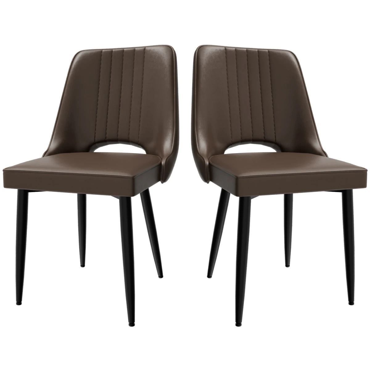 Premium Dining Chairs Slim Cutout Back Kitchen by N/A