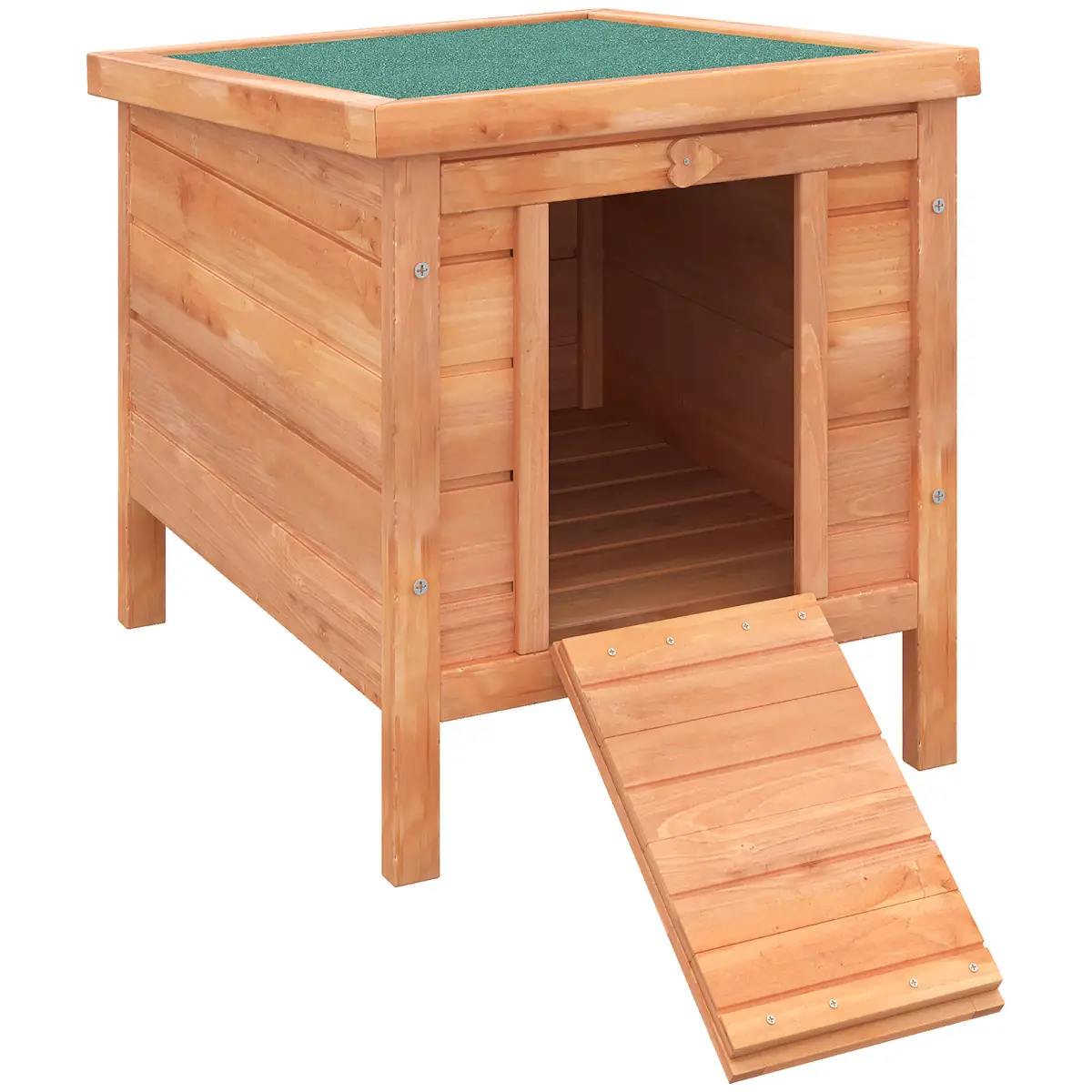 Pawhut Wooden Rabbit Hutch Bunny Cage Guinea Pig House Pet Habitat Small Animals - Rabbit Hutch
