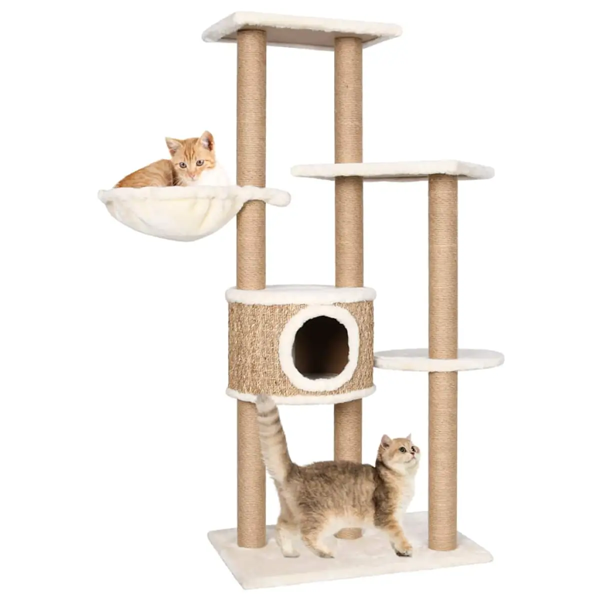 vidaXL vidaXL Cat Tree with Scratching Post 126cm Seagrass - Cat Tree