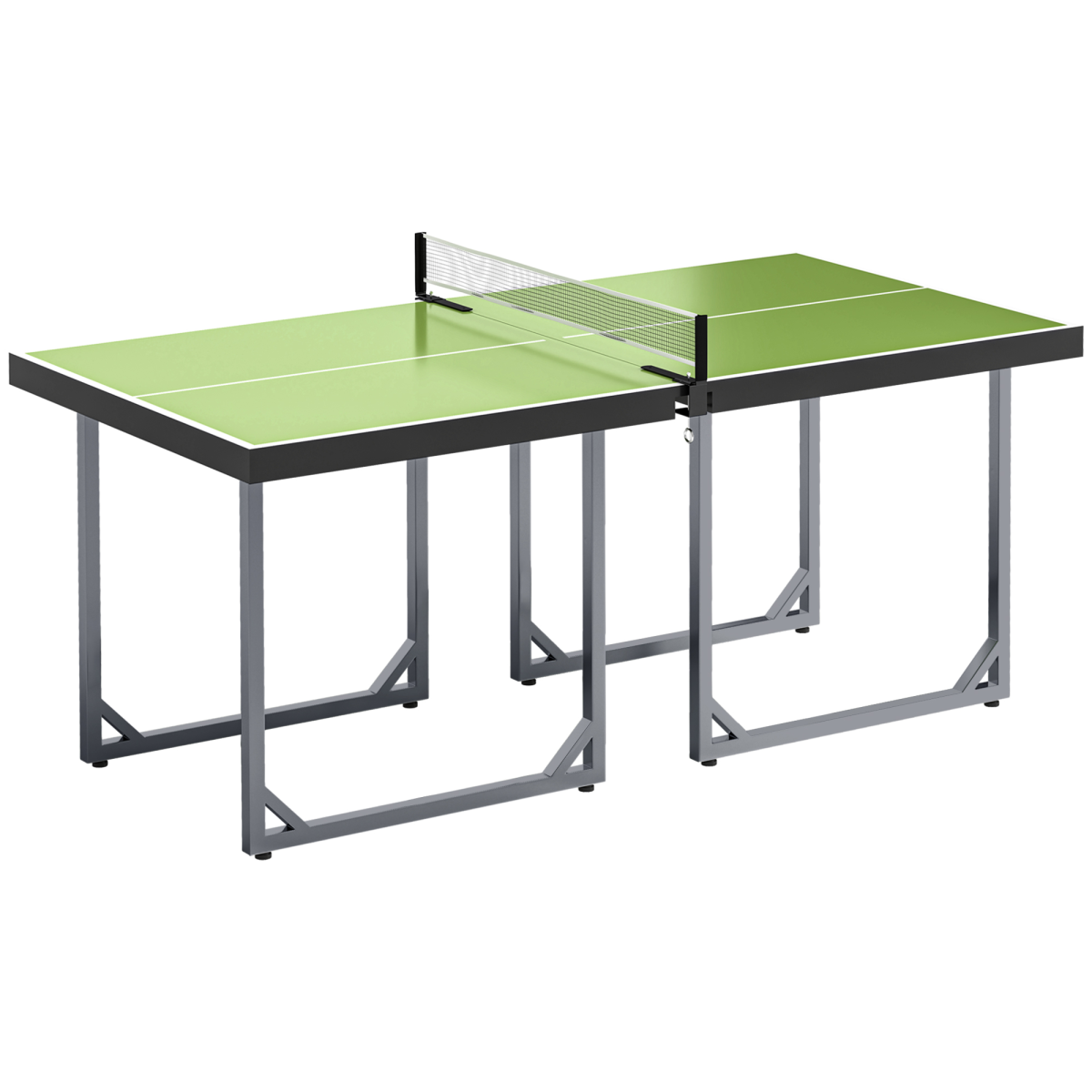 Tennis Table Ping Pong Foldable with Net Game Steel 182cm Indoor, Green HOMCOM - from Unbranded