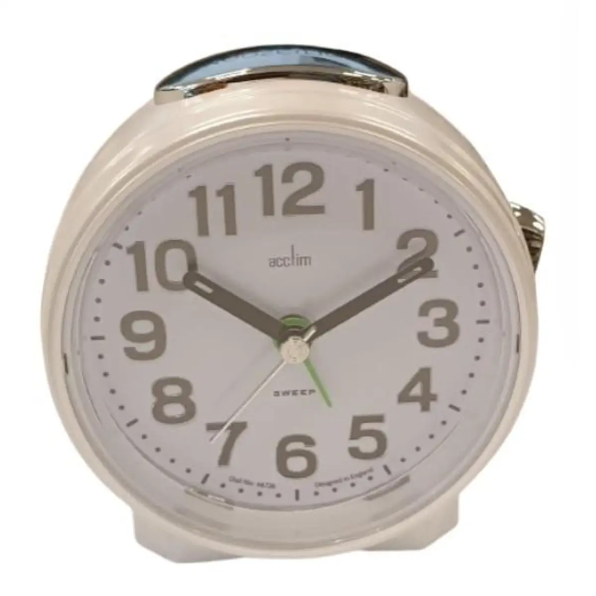 Acctim Acctim Eden Non Ticking Sweep Crescendo Alarm Clock in White - 16522 - Clock