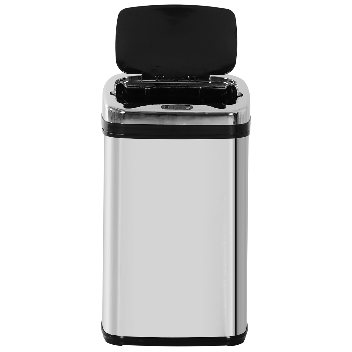 HOMCOM 30L Automatic Kitchen Bin with Lid and Infrared Motion Sensor Silver - from HOMCOM