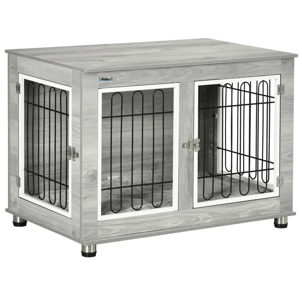 PawHut PawHut Dog Crate Furniture, Dog Crate End Table w/ Soft Cushion, Double Door - Dog Crate