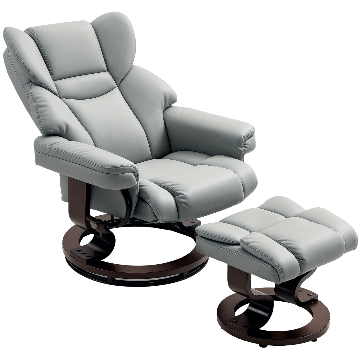 HOMCOM PU Leather Manual Reclining Armchair Compact Padded by HOMCOM