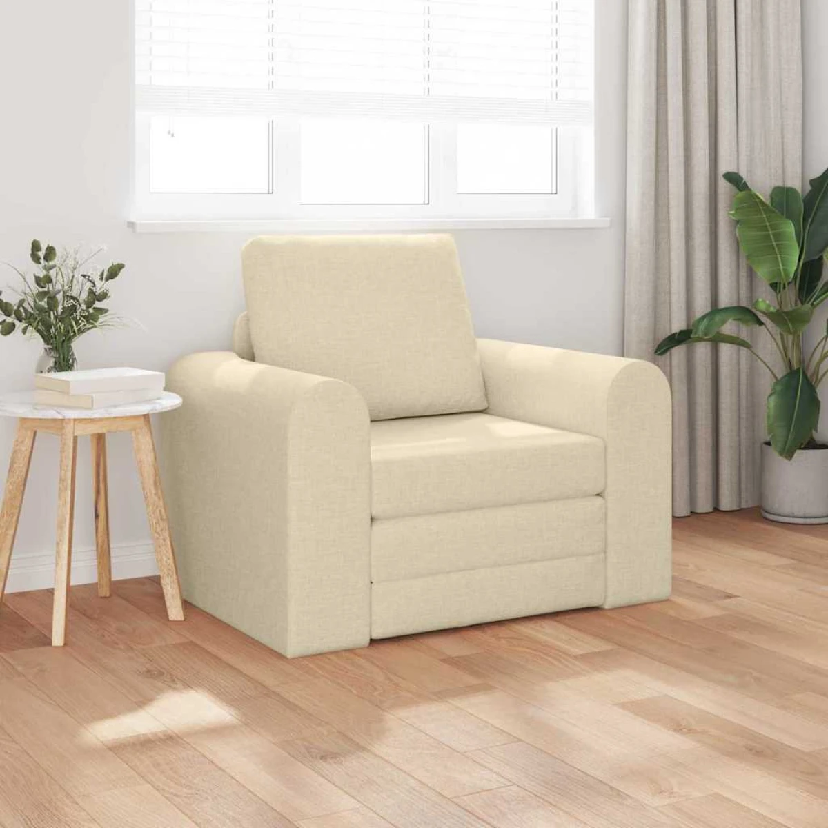 VidaXL Reading Chair 98x71x83 Cream Soft Fabric For Reading by vidaXL