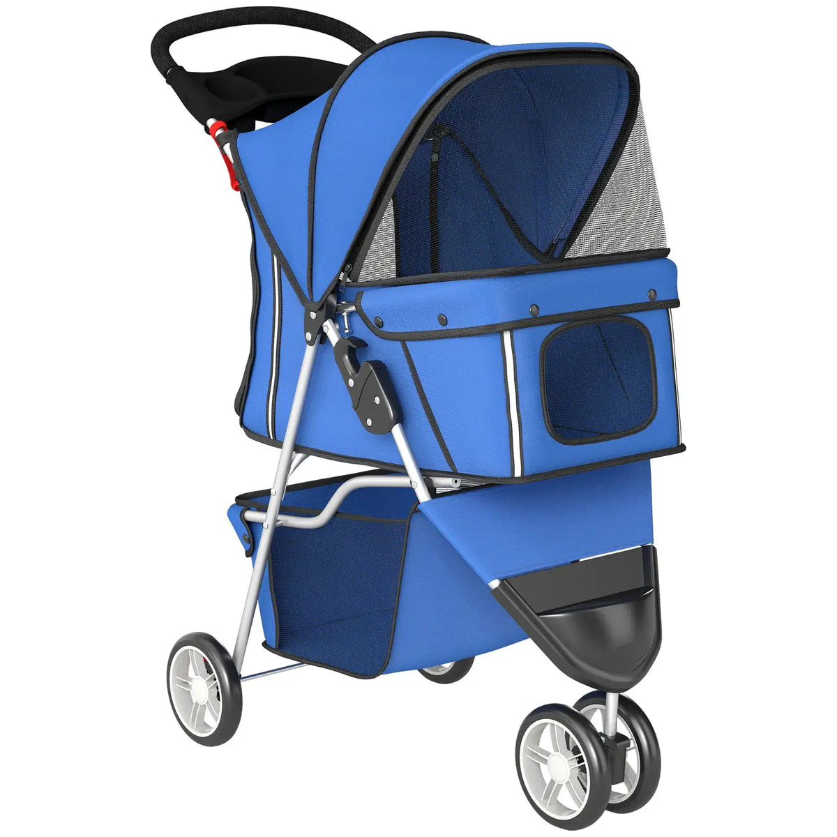 PawHut 3 Wheel Pet Stroller for Small and Miniature Dogs, Blue - from PawHut