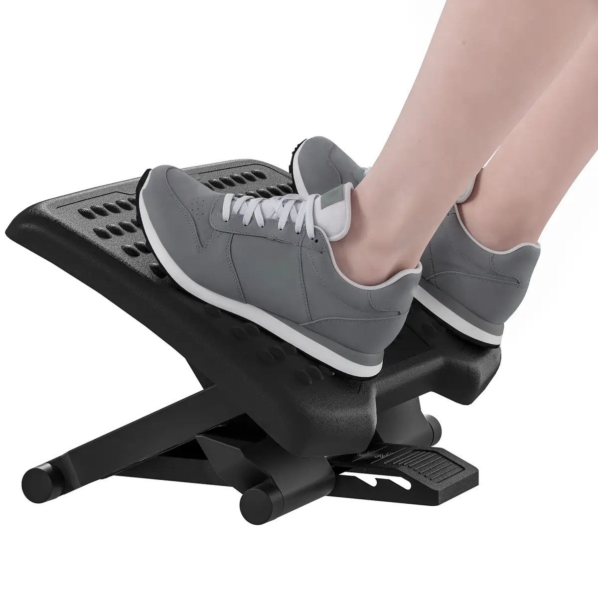 HOMCOM Foot Rest for Under Desk with Massage Function, Adjustable Angle and Height - Desk