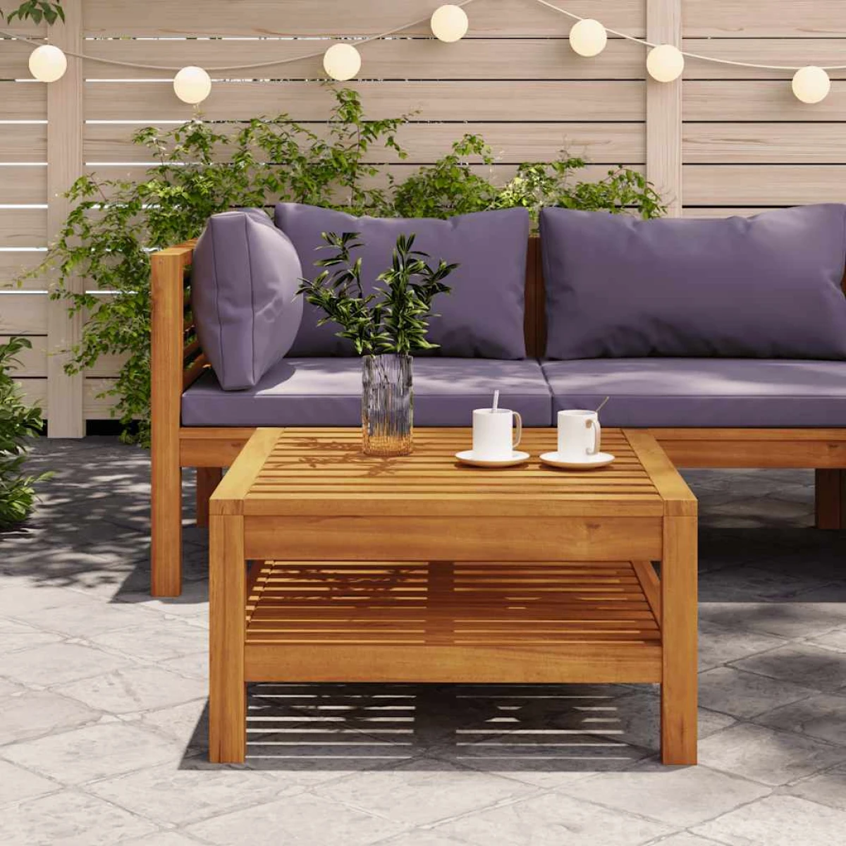 VidaXL Coffee Table 65x65x35cm Solid Acacia Deck by vidaXL
