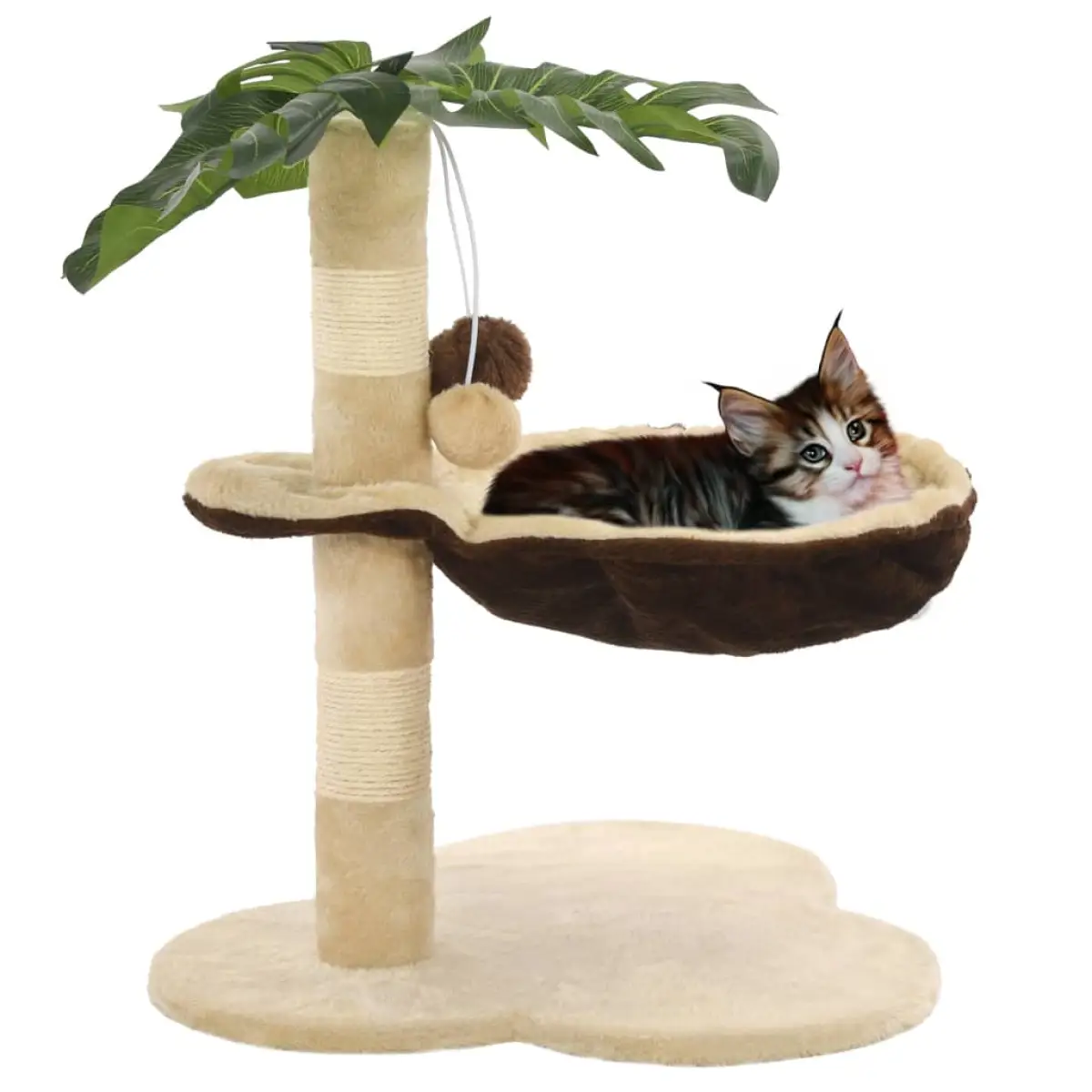 vidaXL vidaXL Cat Tree with Sisal Scratching Post 50 cm Beige and Brown - Cat Tree
