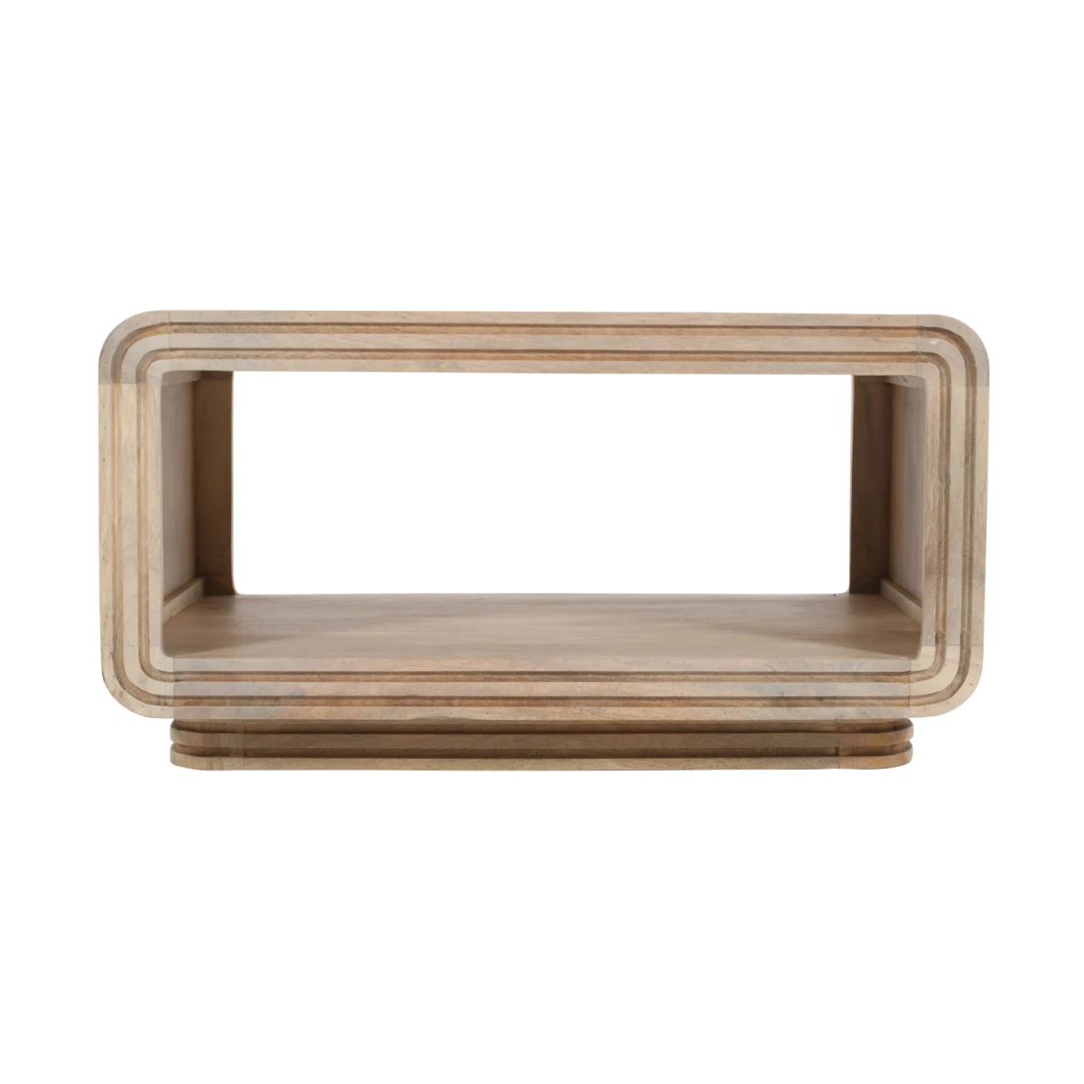 Hudson Carved Mango Wood Coffee Table 80x54x27 cm Handcrafted Eco Friendly Living Room by Indian Hub