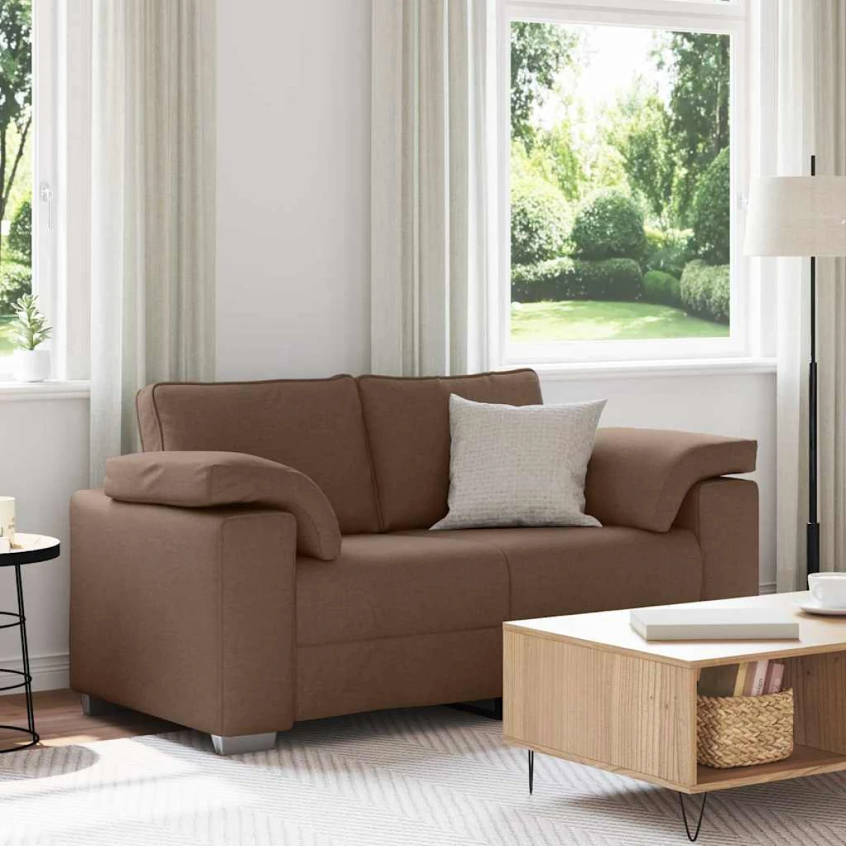 vidaXL vidaXL Sofa 160 x 77 x 82 cm Brown Cushioned Home - Sofa
