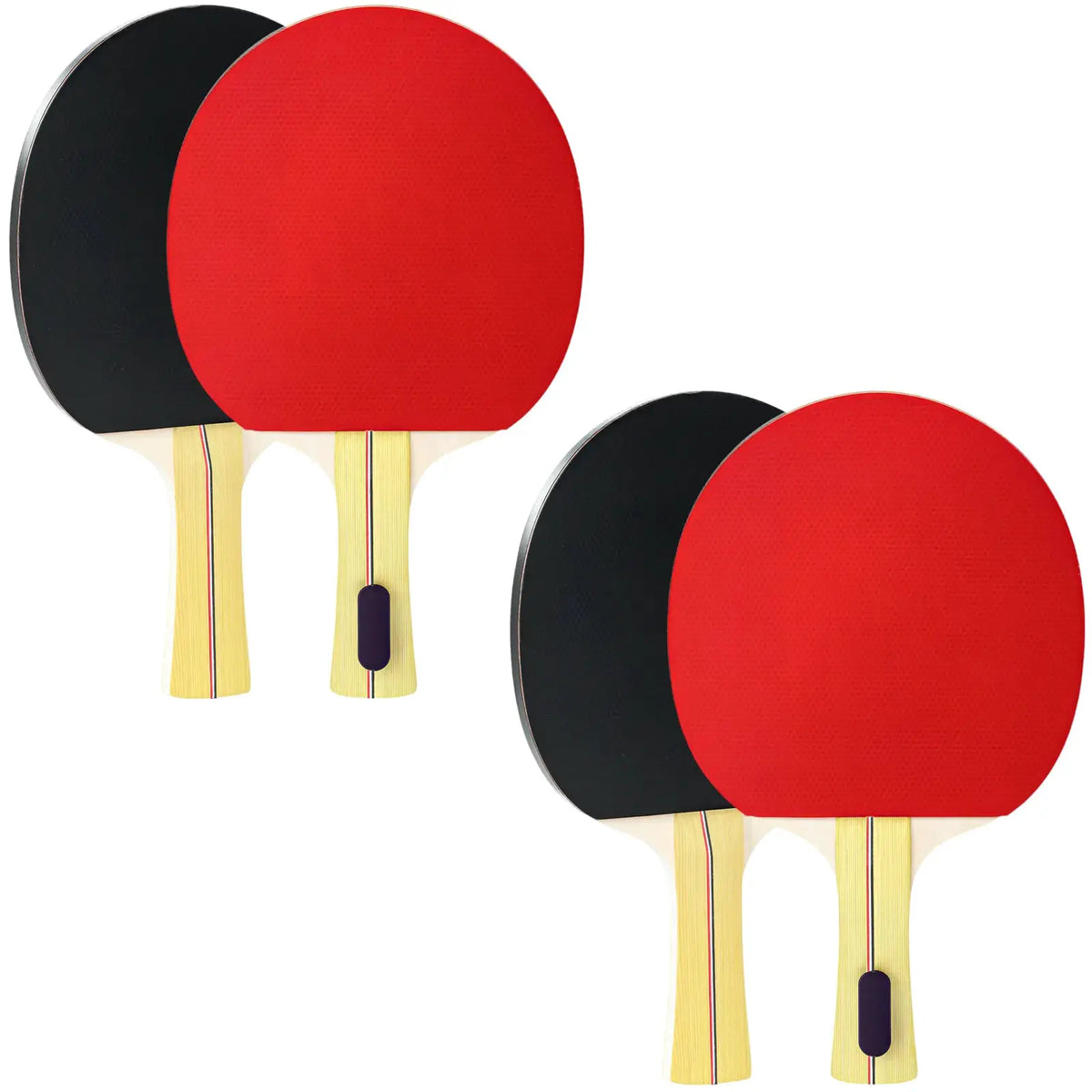 SPORTNOW Portable Table Tennis Set with Four Rackets, Eight Balls, Storage Case - from SPORTNOW