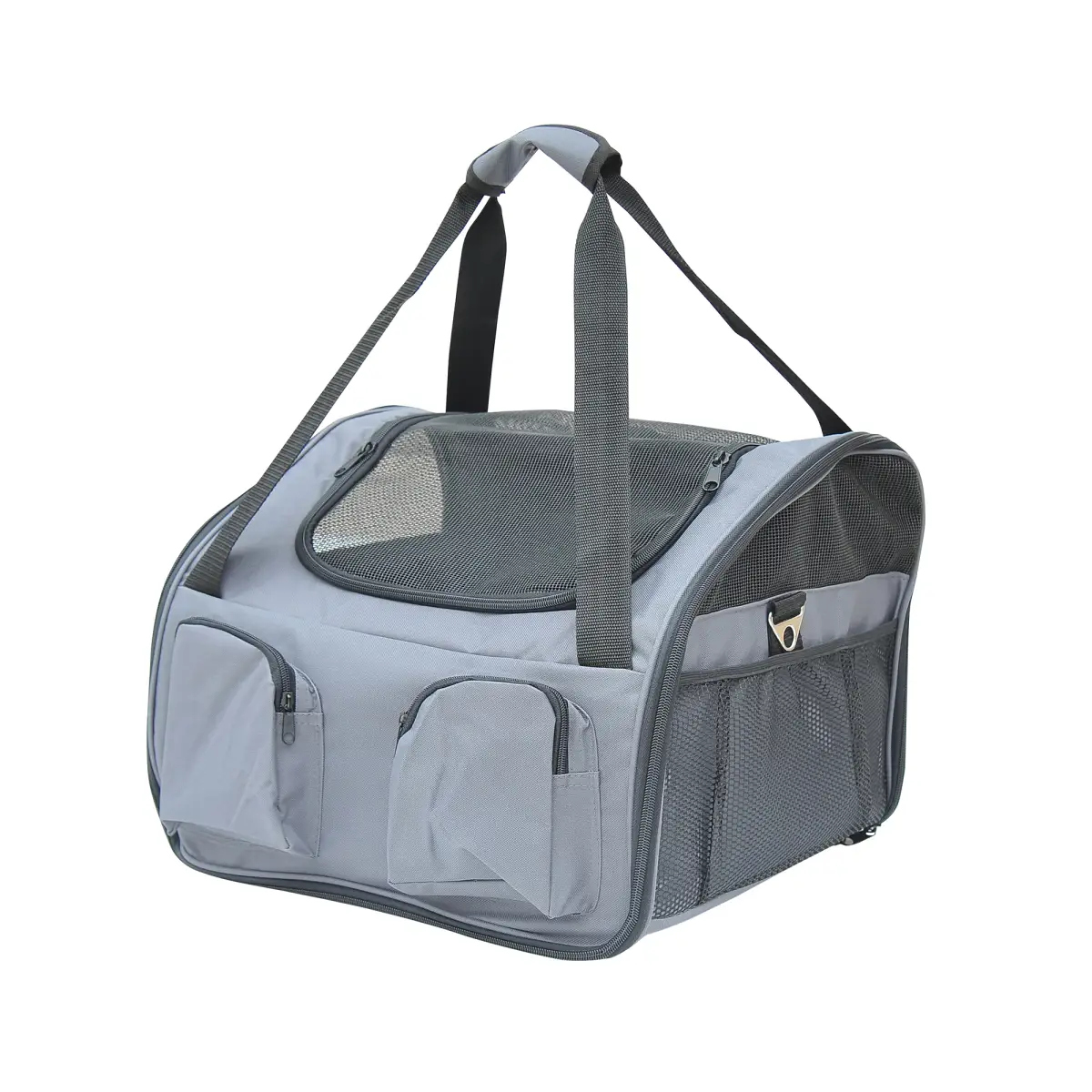 Pawhut Pets Carrier Folding Bag Car Seat Cat Dog Puppy Portable Travel Cage Mesh Holder - Pet Carrier