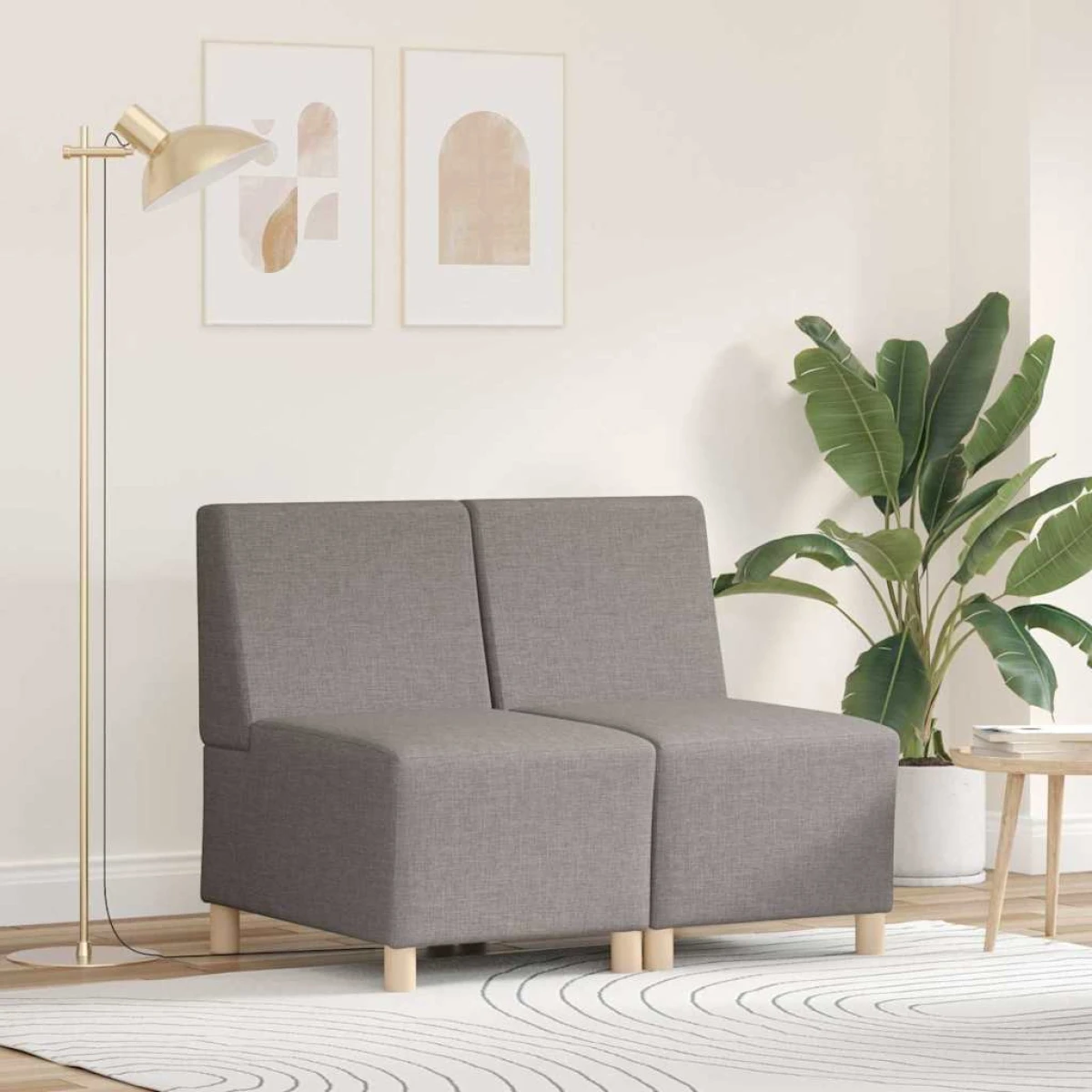 vidaXL VidaXL Modular Sofa Unit 55x74x82cm Armless Fabric Home - Sofa