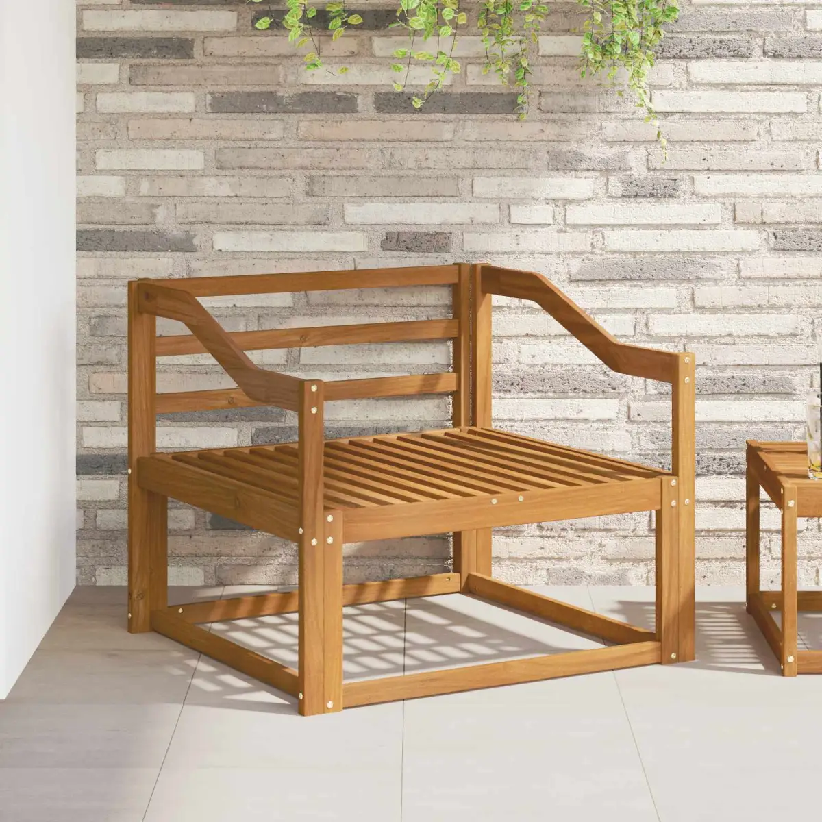 vidaXL vidaXL Outdoor Middle Sofa Natural - Garden Sofa Sets