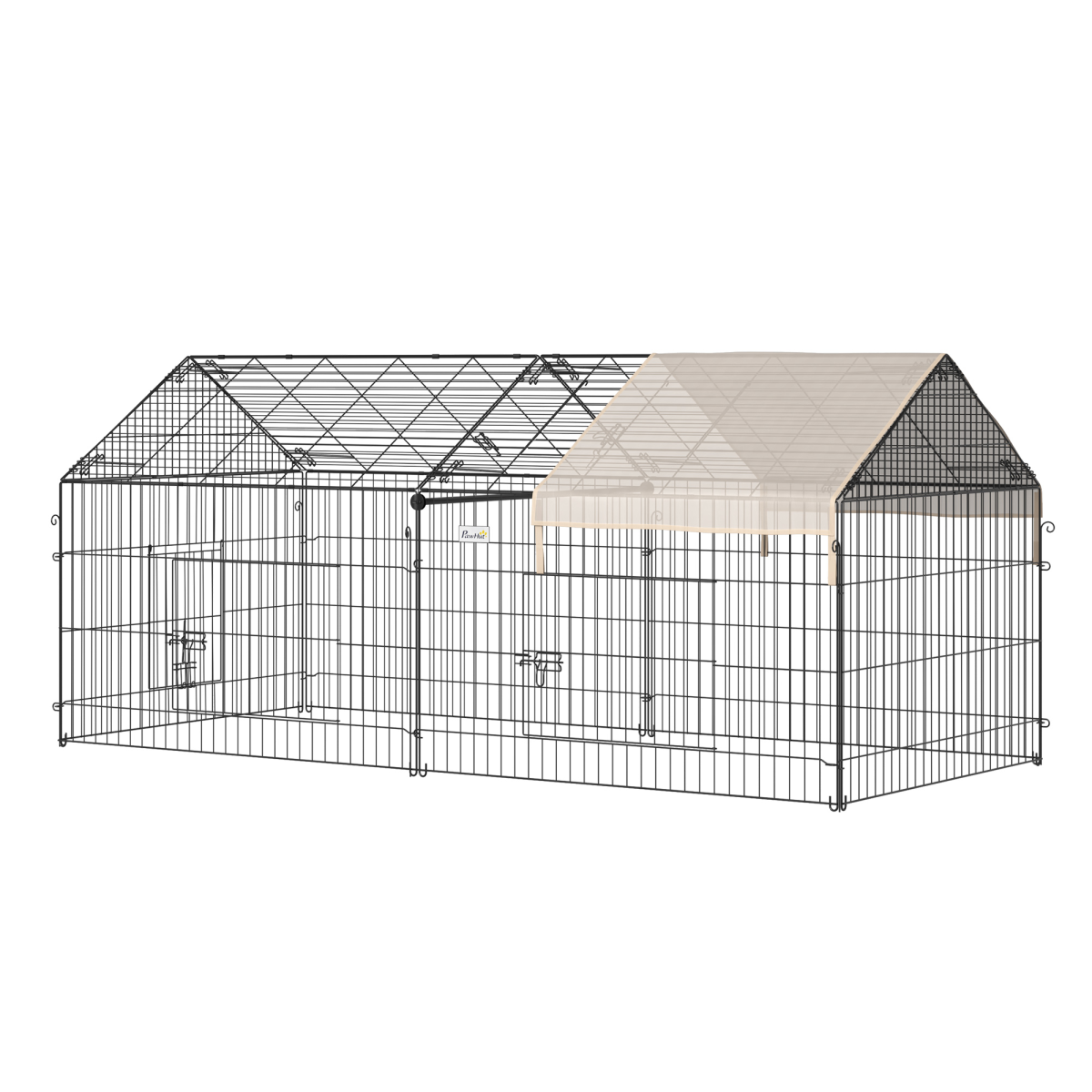 Outdoor Pet Shelter - Spacious Design and Weather Protection - Portable Cage - from PawHut