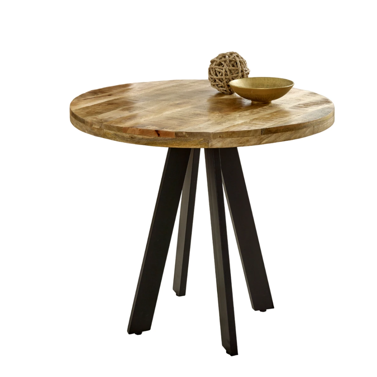 Surrey Round Dining Table 4 Seater Solid Mango Wood Home by Indian Hub