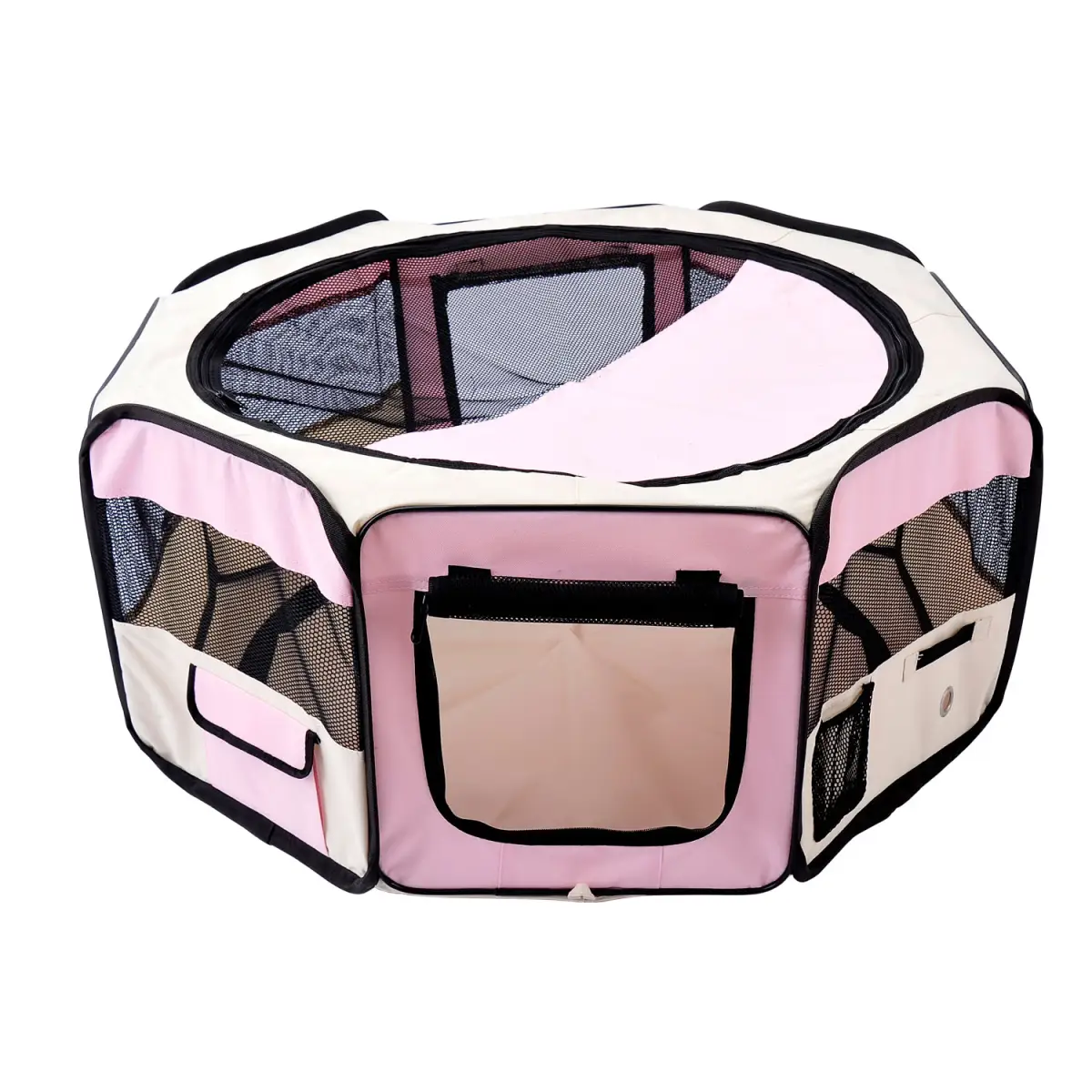 Pawhut Fabric Pet Puppy Dog Cat Rabbit Pig Guinea Playpen Play Pen Run S M L 3 Colour - Pet Playpen