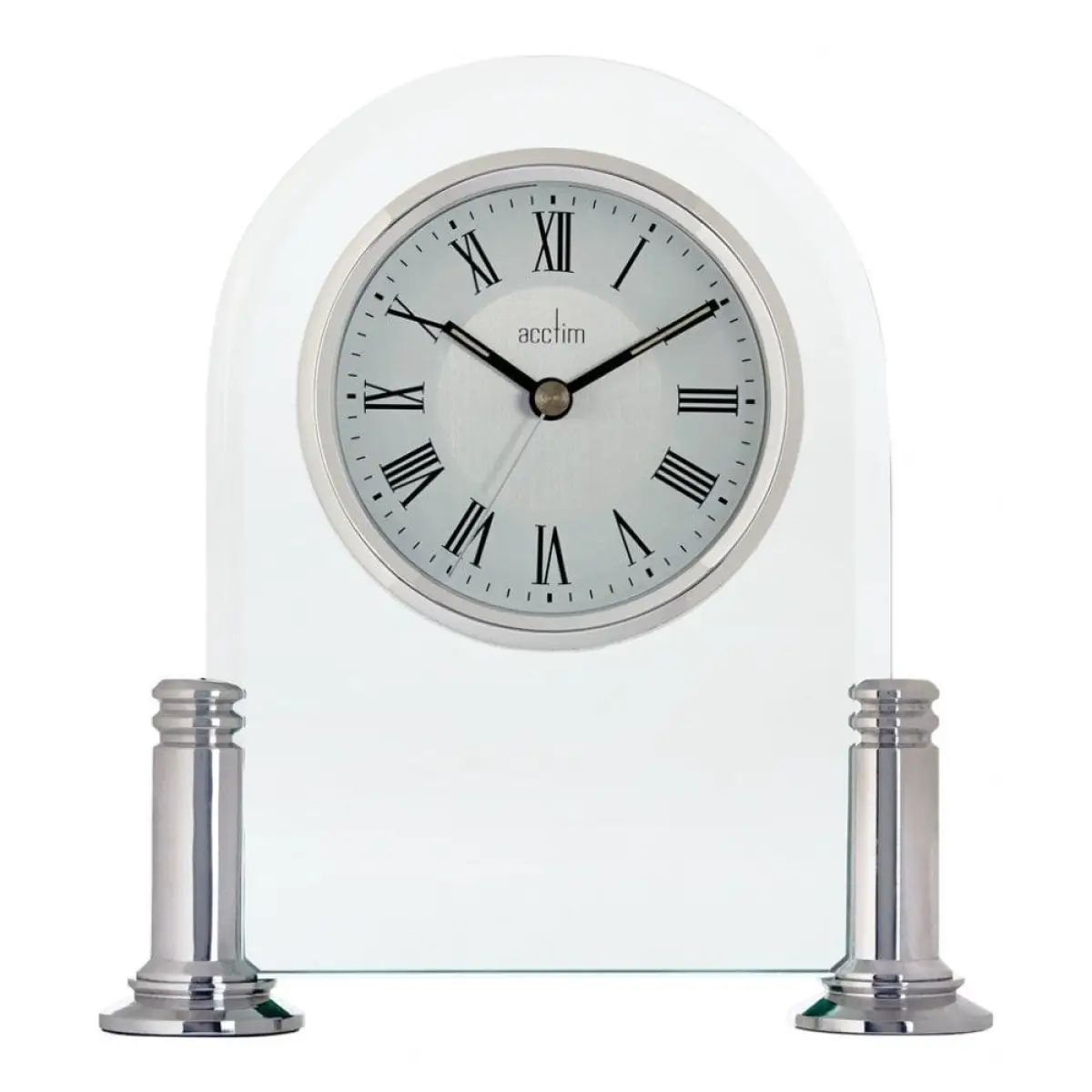 Acctim Acctim Bewdley Silver Finish & Glass Quartz Battery Mantel Clock 36427 - Clock
