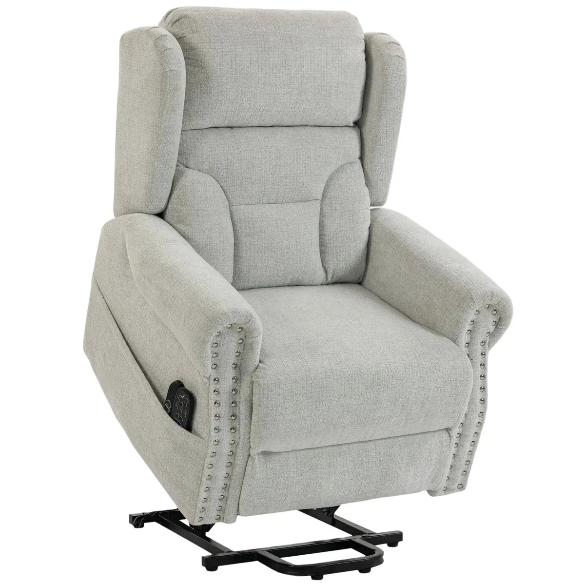 Riser Recliner Chair with Massage and Heat, Chenille Electric Power Lift Recliner Chair, Light Grey - from HOMCOM