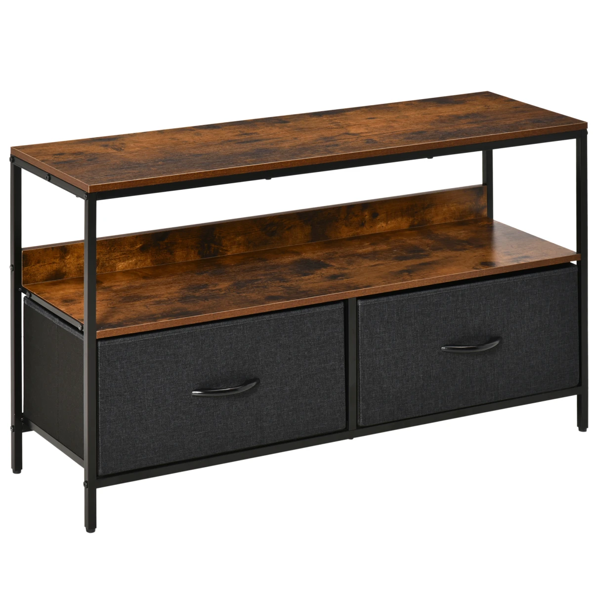 Homcom HOMCOM TV Console Wide Foldable Linen Drawers Living Room - TV Unit