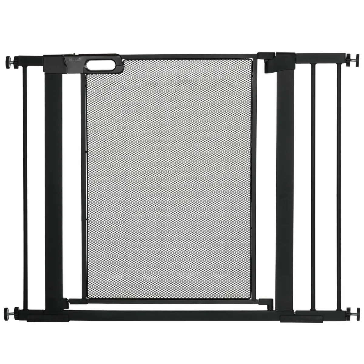 Pressure Fit Safety Gate for Doors Dog Gate Auto Close, 75-103 cm Black PawHut - Pet Gate