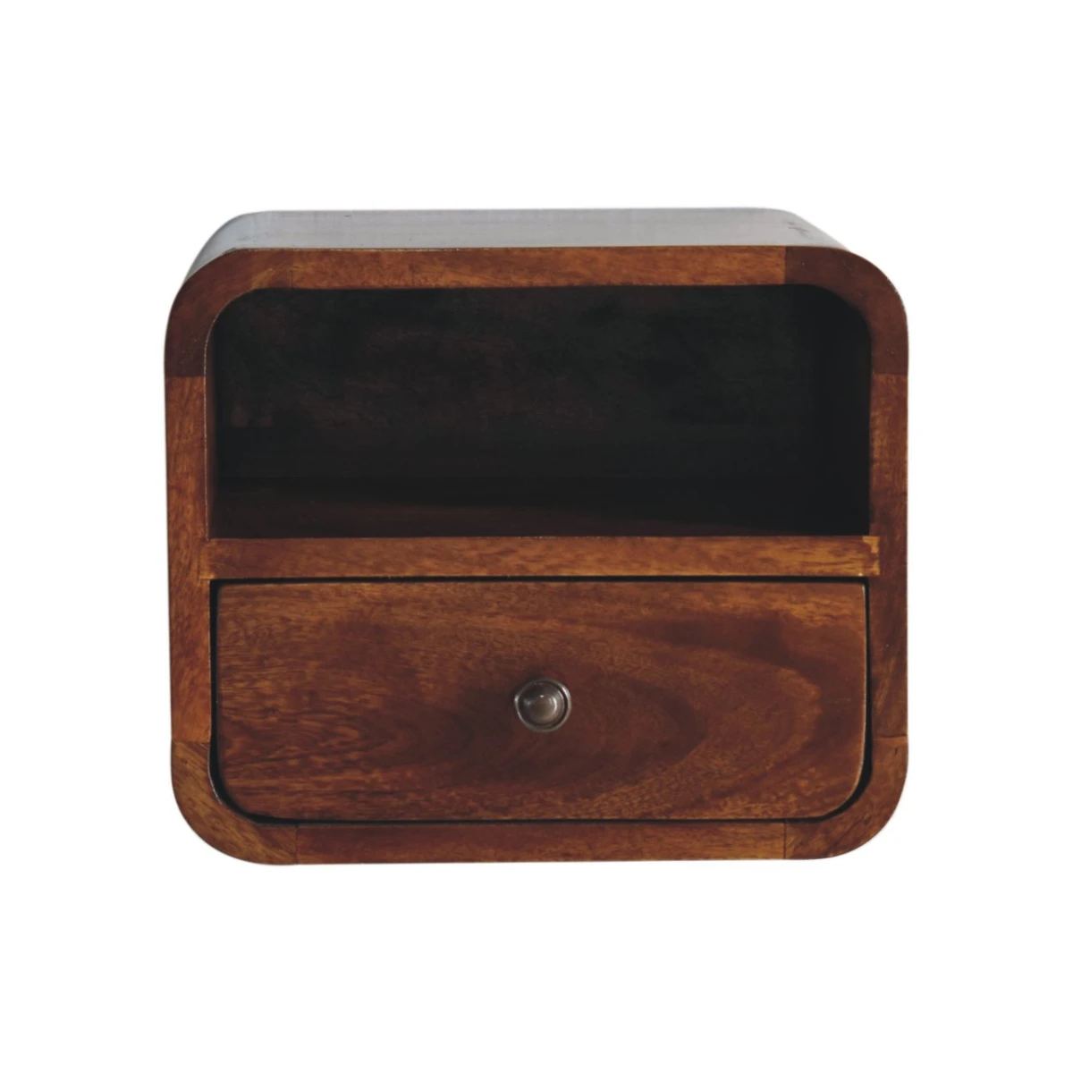 Artisan Bedside Mini Wall Curved Chestnut Drawer Bedroom by Artisan Furniture