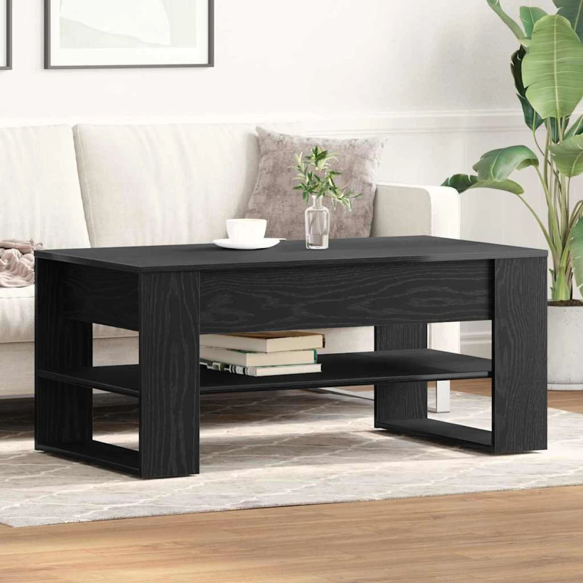 vidaXL vidaXL Coffee Table 102x55x45cm Textured Wood - Coffee Table
