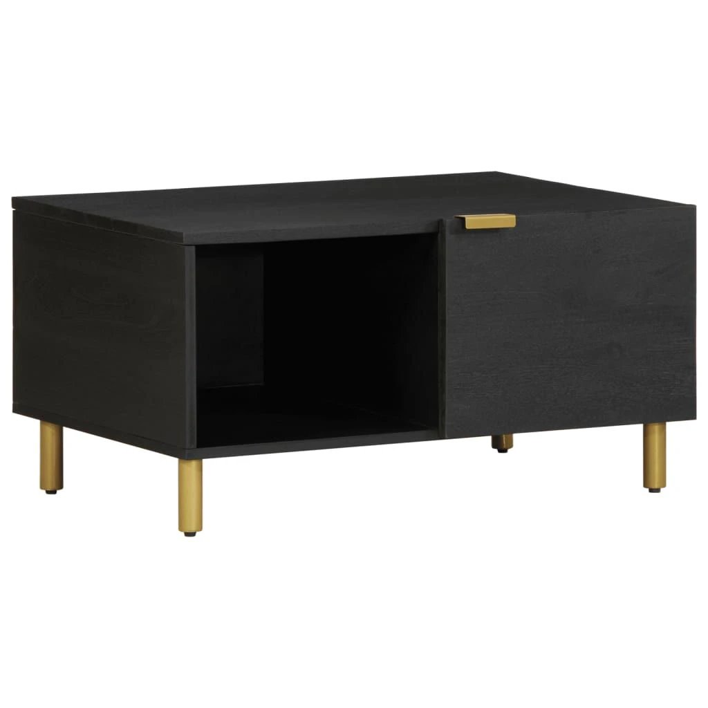 vidaXL vidaXL Black Coffee Table 80x50x40 Cm Engineered Wood With Storage For Living Room - Coffee Table