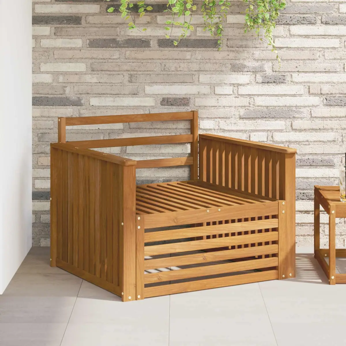vidaXL vidaXL 2 Piece Outdoor Sofa Natural - Garden Sofa Sets