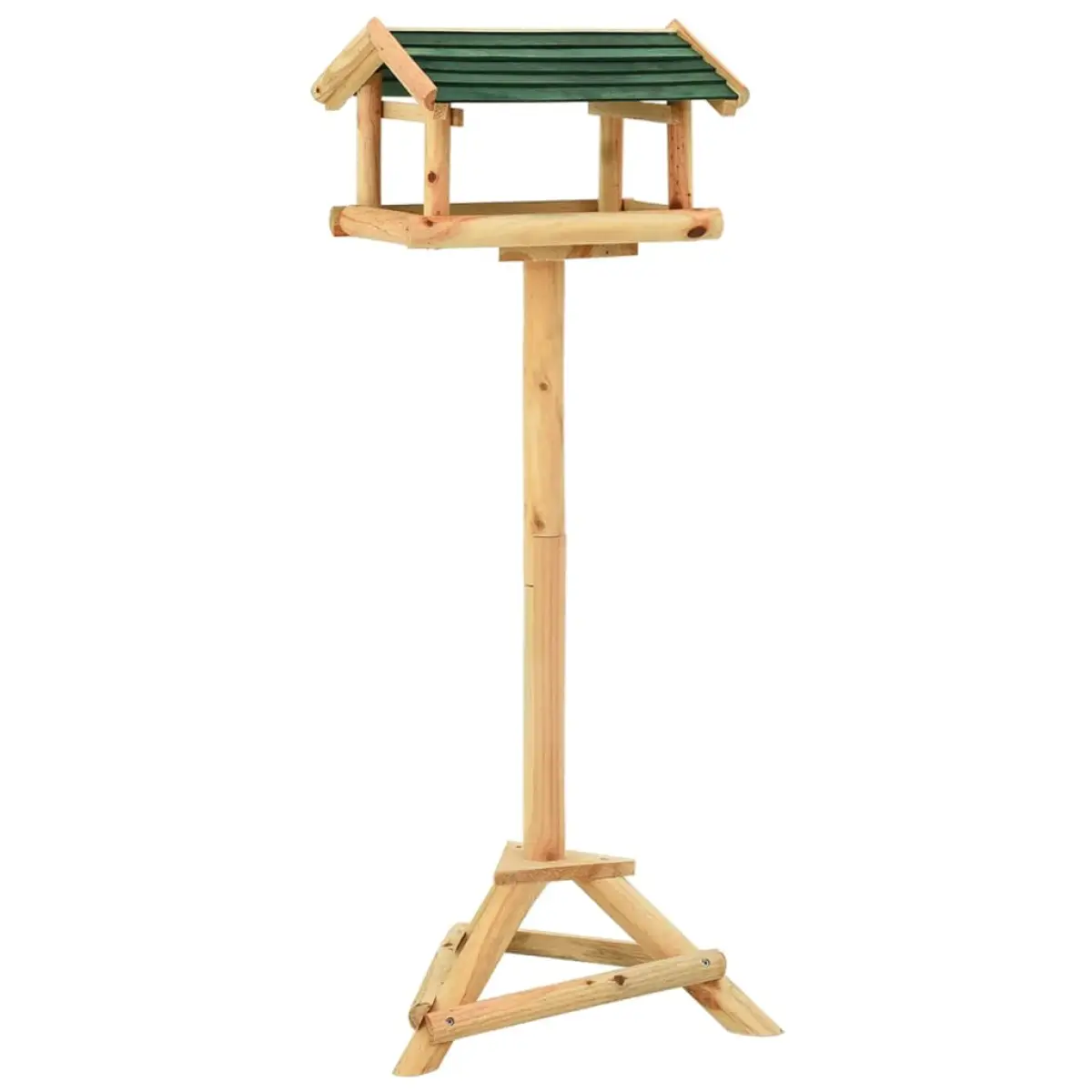 vidaXL vidaXL Bird Feeder with Stand 37x28x100 cm Solid Fir Wood - Bird Feeder