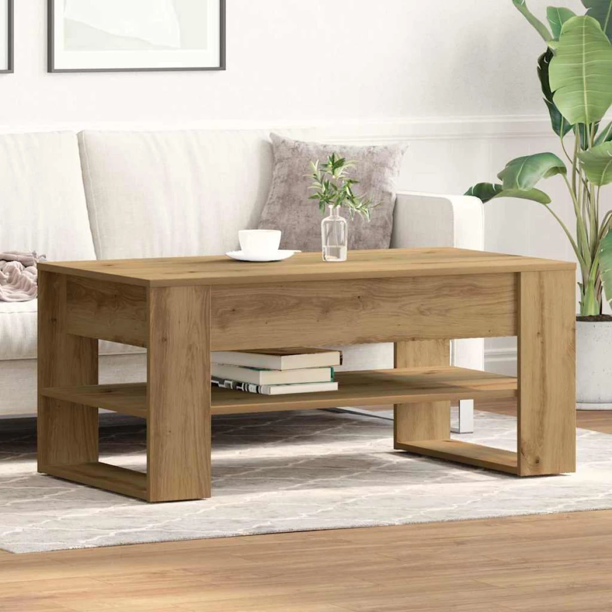 vidaXL Coffee Table 102x55x45 Artisan Oak Home by vidaXL