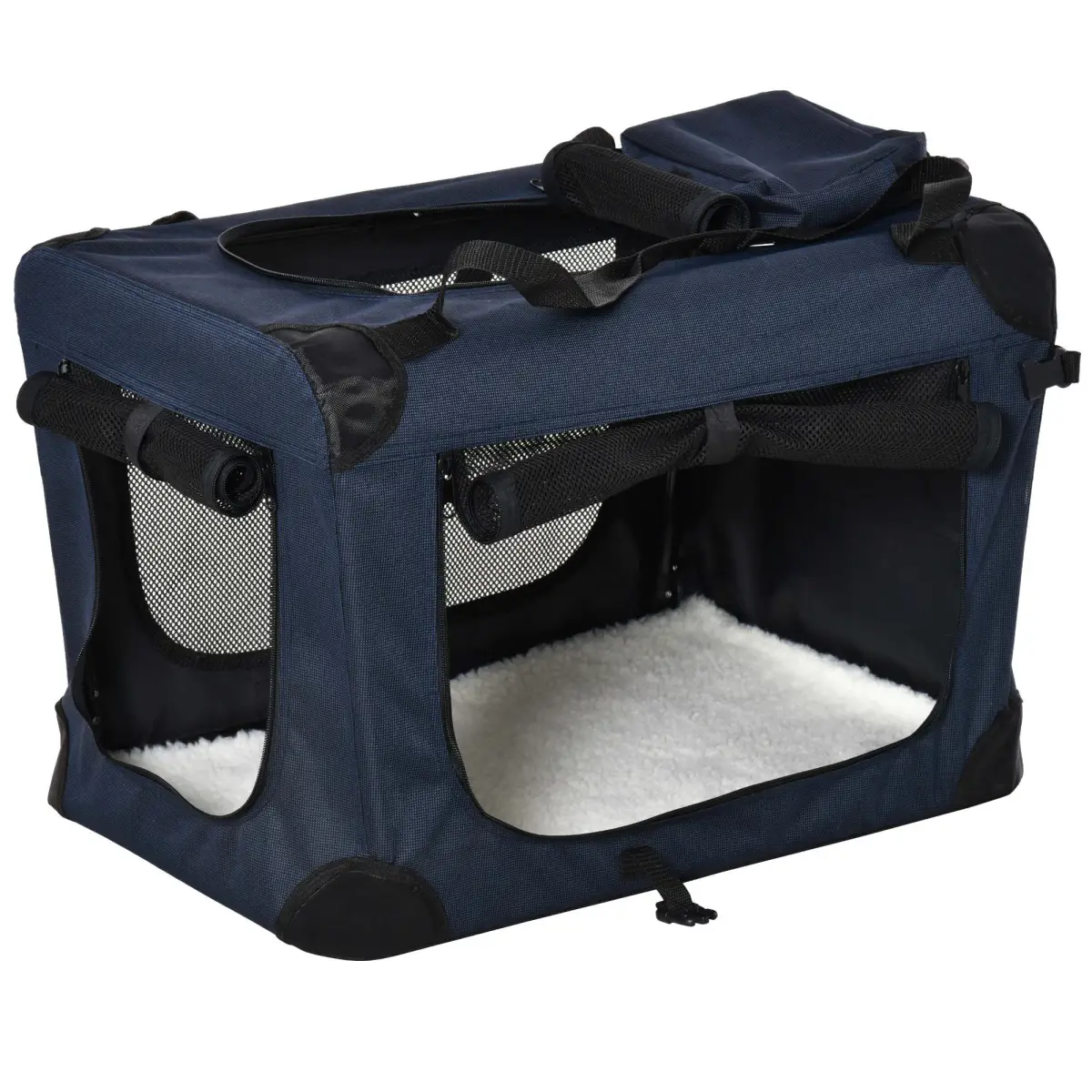 Unbranded 60cm Folding Pet Carrier Bag Soft Portable Cat Puppy Cage with Cushion Storage - Pet Carrier