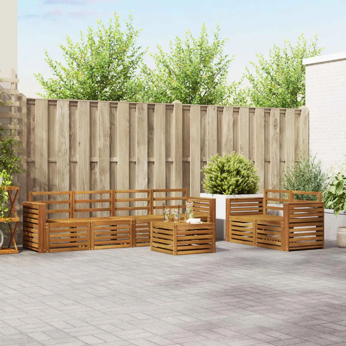 vidaXL vidaXL Sofa Sets Solid Acacia Wood - Garden Sofa Sets